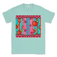 Seafoam teacher with  flower glitter and serape leopard Classic Tee - Artiststas