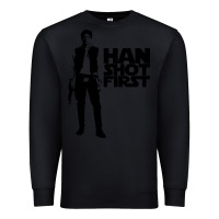 Black han shot first Premium Sweatshirt - linhVisuals