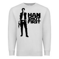 Dove Grey han shot first Premium Sweatshirt - linhVisuals