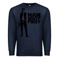 Navy han shot first Premium Sweatshirt - linhVisuals