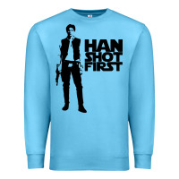 Ocean Blue han shot first Premium Sweatshirt - linhVisuals
