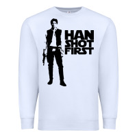 White han shot first Premium Sweatshirt - linhVisuals