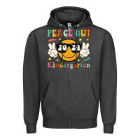 Charcoal Heather peace out 2024 kindergarten Zipper Hoodie - JahusDesignShop