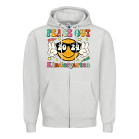 Dove Grey peace out 2024 kindergarten Zipper Hoodie - JahusDesignShop