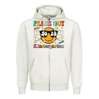 Oatmeal Heather peace out 2024 kindergarten Zipper Hoodie - JahusDesignShop