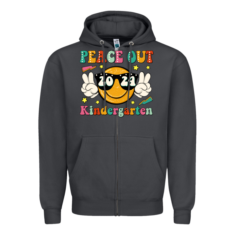 Peace Out 2024 Kindergarten Zipper Hoodie by JahusDesignShop | Teevron