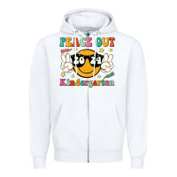 White peace out 2024 kindergarten Zipper Hoodie - JahusDesignShop