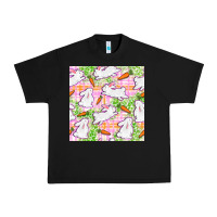Black Easter Bunnies With Carrots Seamless Pattern Urban Heavy Tee - BundleAndBundleShop