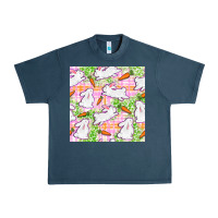 Midnight Navy Easter Bunnies With Carrots Seamless Pattern Urban Heavy Tee - BundleAndBundleShop