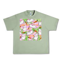 Oil Green Easter Bunnies With Carrots Seamless Pattern Urban Heavy Tee - BundleAndBundleShop