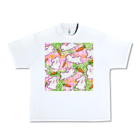 White Easter Bunnies With Carrots Seamless Pattern Urban Heavy Tee - BundleAndBundleShop