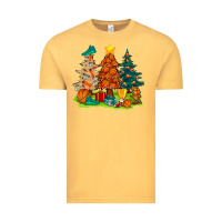 Vintage Mustard christmas basketball trees bbs Vintage Tee - BundleAndBundleShop