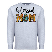 Heather Grey blessed mom Premium Sweatshirt - JahusDesignShop