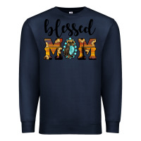 Navy blessed mom Premium Sweatshirt - JahusDesignShop