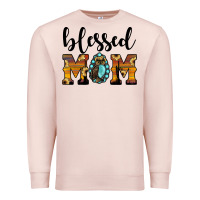 Pale Pink blessed mom Premium Sweatshirt - JahusDesignShop