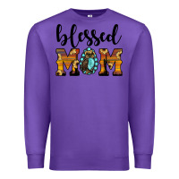 Purple blessed mom Premium Sweatshirt - JahusDesignShop