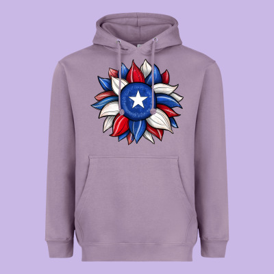 Sunflower Texas Flag 2 Heavyweight Hoodie Designed By Jahusdesignshop