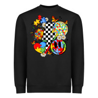 Black retro autism awareness Heavyweight Sweatshirt - JahusDesignShop