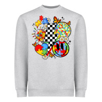 Heather Grey retro autism awareness Heavyweight Sweatshirt - JahusDesignShop