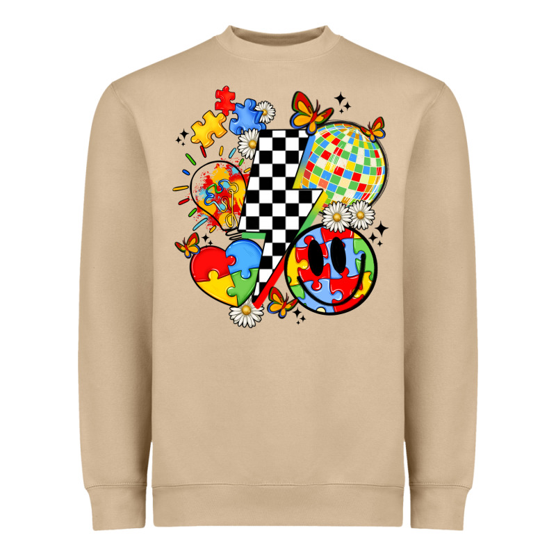 Retro Autism Awareness Heavyweight Sweatshirt by JahusDesignShop | Teevron
