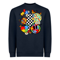 Navy retro autism awareness Heavyweight Sweatshirt - JahusDesignShop