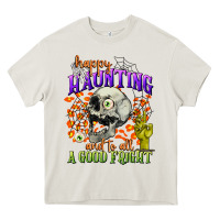 Cream happy haunting and to all a good fright Heavy Core Tee - CowGirlArtShop
