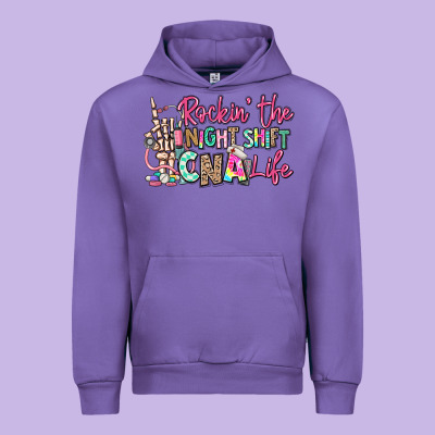 Rockin The Night Shift Cna Life Urban Hoodie Designed By Ranaportraitstore
