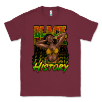Burgundy Black history afro woman Classic Tee - HowdyJamesFarm