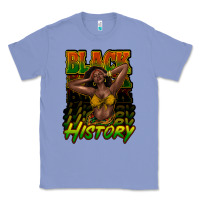 Colony Blue Black history afro woman Classic Tee - HowdyJamesFarm
