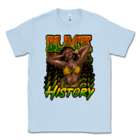 Dusty Blue Black history afro woman Classic Tee - HowdyJamesFarm