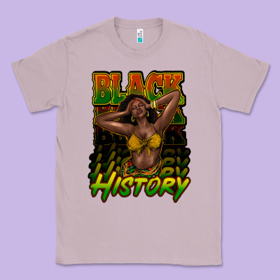 Black History Afro Woman Classic Tee Designed By Howdyjamesfarm