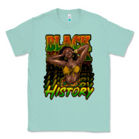 Seafoam Black history afro woman Classic Tee - HowdyJamesFarm