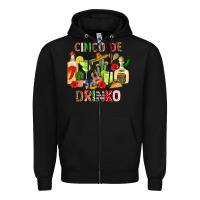 Black cinco de drinko Zipper Hoodie - JahusDesignShop