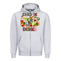 Heather Grey cinco de drinko Zipper Hoodie - JahusDesignShop