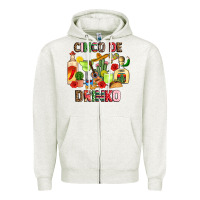 Oatmeal Heather cinco de drinko Zipper Hoodie - JahusDesignShop