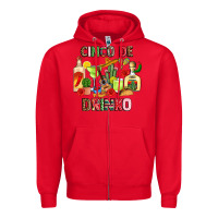 Red cinco de drinko Zipper Hoodie - JahusDesignShop