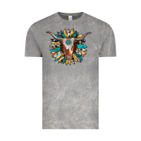 Cloud Rock texas longhorn sunflower background Vintage Tee - RanaPortraitStore