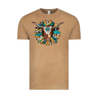 Vintage Camel texas longhorn sunflower background Vintage Tee - RanaPortraitStore