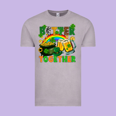 St. Patrick's Day Better Together Vintage Tee Designed By Fadigitalartstudio