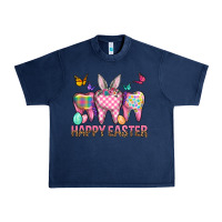 Navy Happy Easter Dental And Egg Urban Heavy Tee - BundleAndBundleShop