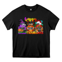 Black happy hallothanksmas truck Heavy Core Tee - CowGirlArtShop