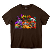 Chocolate Brown happy hallothanksmas truck Heavy Core Tee - CowGirlArtShop