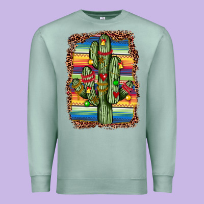 Christmas Cactus Premium Sweatshirt Designed By Jahusdesignshop