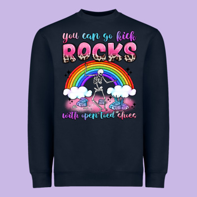 You Can Go Kick Rocks With Open Toed Shoes Heavyweight Sweatshirt Designed By Jahusdesignshop