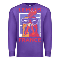 Purple le mans t  shirt le mans france gallic rooster t  shirt Premium Sweatshirt - linhVisuals