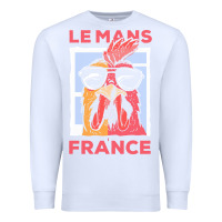 White le mans t  shirt le mans france gallic rooster t  shirt Premium Sweatshirt - linhVisuals