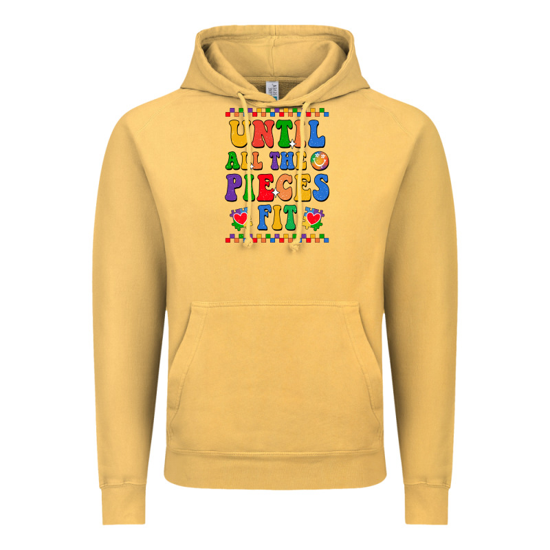 Until All The Pieces Fit Vintage Hoodie by CowhideDigitalArt | Teevron