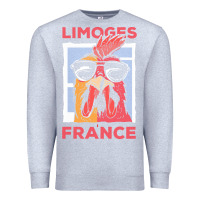 Heather Grey limoges t  shirt limoges france gallic rooster t  shirt Premium Sweatshirt - linhVisuals