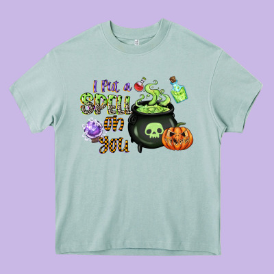 I Put A Spell On You Heavy Core Tee Designed By Cowgirlartshop
