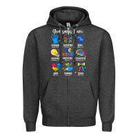Charcoal Heather god says i am autism Zipper Hoodie - JahusDesignShop